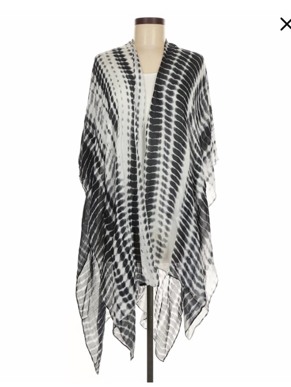 NWOT Michael Stars Black & White Tie-Dye Sheer Versatile Swim Cover